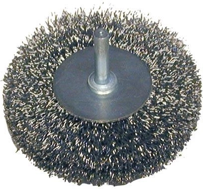 Circular wire brush with shank 80 mm, wire 0.3 mm, 1 row