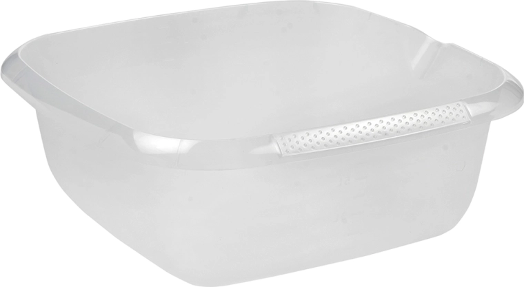 Bol de cuisine carré transparent avec bec verseur 8 l (34 × 34 cm)