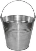 Galvanized bucket 15 l with sturdy metal handle