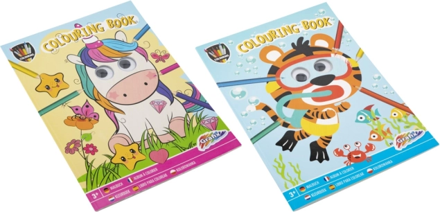 Coloring Book with Movable Eyes A4