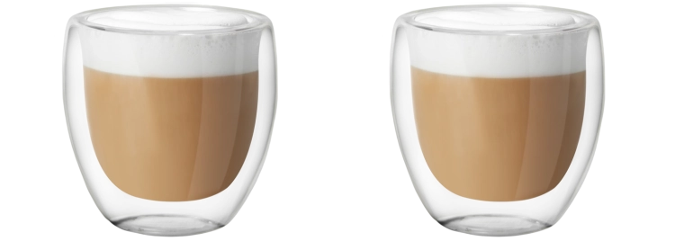 Lot de 2 verres thermos à double paroi 250 ml