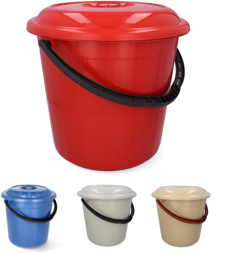 Plastic bucket with lid 15 l