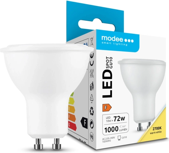 Modee lampadina LED spot 10 W GU10 1000 lm bianco caldo 2700 K 110°