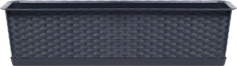 Fioriera con sottovaso Ratolla Case 49 cm antracite