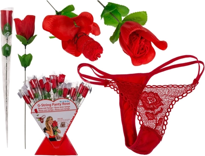 Gift Red Rose with Lace Thong S–M