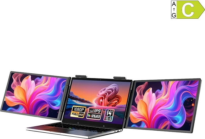 Zeuslap ZB14 duální přenosný monitor 2× 14" Full HD