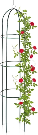 Vilde garden obelisk for climbing plants 36 × 36 × 194 cm, green