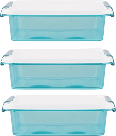 Arcticline set van 3 vierkante voedselbakjes 0,6 l