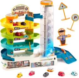 Parkovací garáž se 4 patry s elektrickým výtahem a 6 autíčky