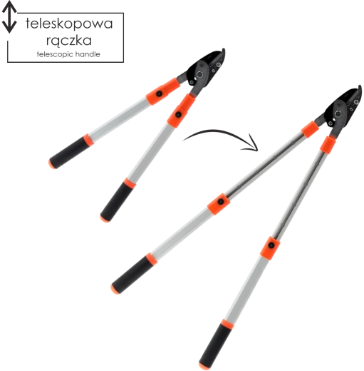 Cisailles de jardin télescopiques 64–98 cm