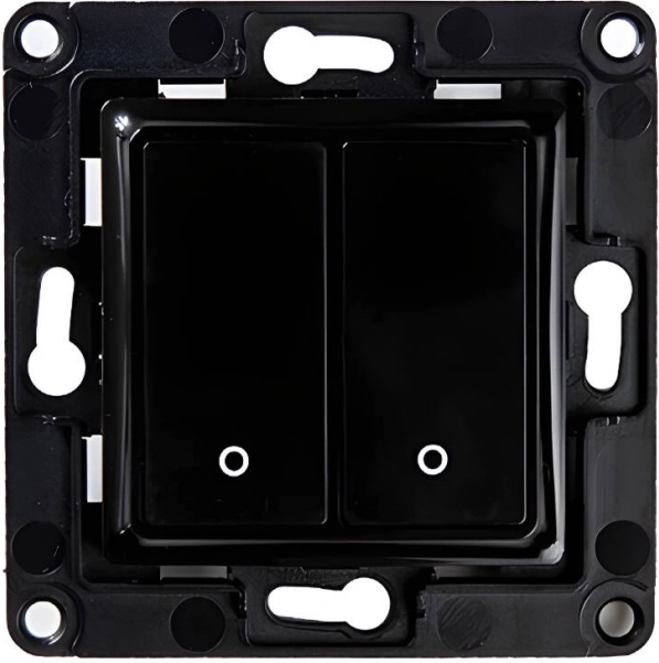 Interruttore a parete Shelly con 2 pulsanti, nero