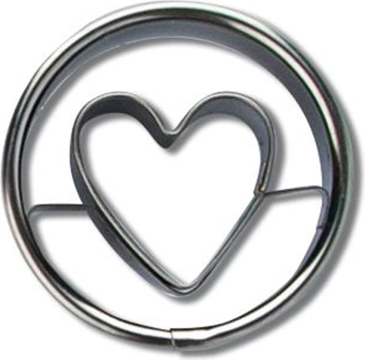 Cookie Cutter Circle with Heart 4 cm TORO