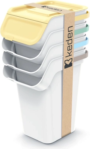 Set of sorting bins with carbon filter 4×25 l Keden Kaddi Q