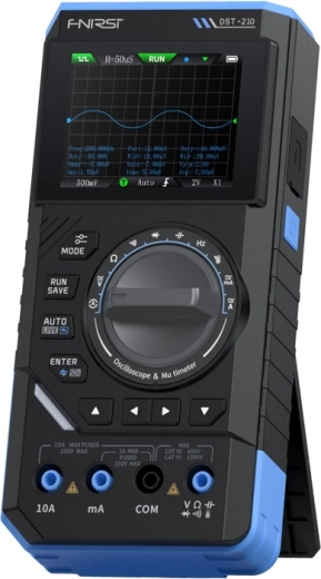 FNIRSI DST-210 multimètre numérique portable 3-en-1 avec oscilloscope et générateur de signal