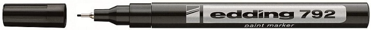 Pennarello a vernice nero Edding con punta tonda 0,8 mm
