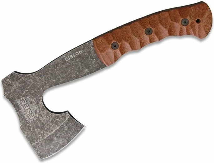 ESEE Gibson Axe ascia compatta con manico in micarta e fodero in pelle