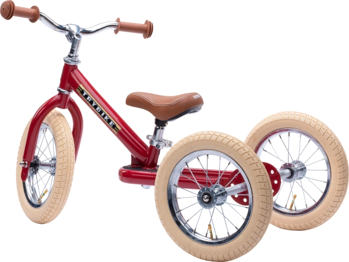 Trybike dziecięcy rowerek biegowy 2w1 (trójkołowy i dwukołowy) czerwony matowy