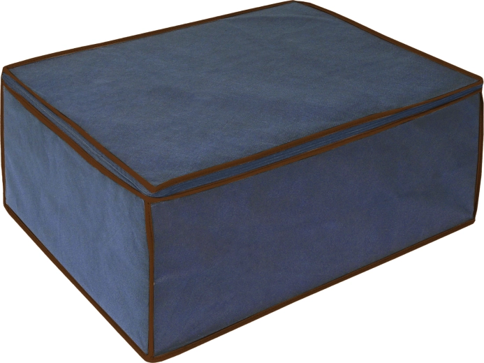 Blå tekstilorganizer til skab med lynlås 46 × 60 × 26 cm