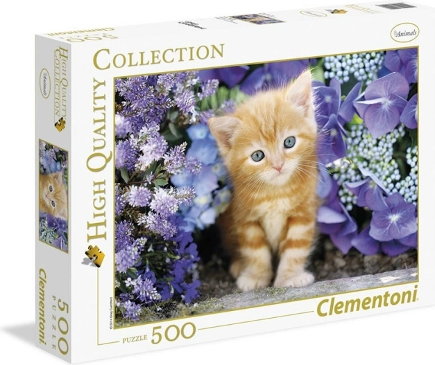 Kitten in Flowers Puzzle 500 Pieces