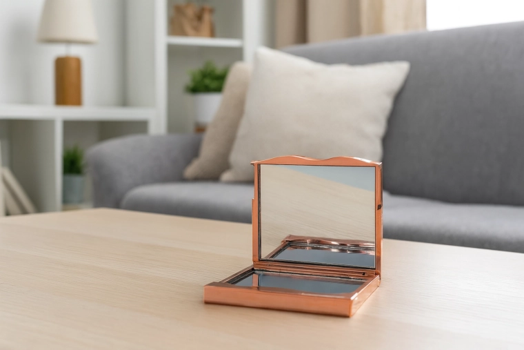 Opvouwbare pocketspiegel voor make-up 7 × 6,5 cm