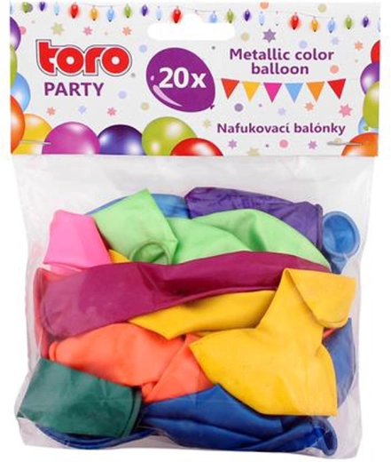 Metallic Balloons 23 cm TORO – Set of 20 pcs