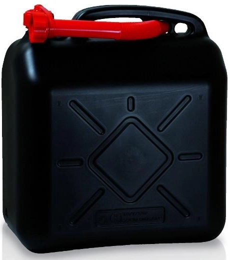 Plastic jerry can for volatile substances 5 L, black