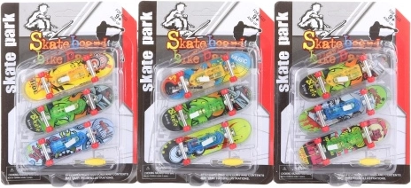 Set of Finger Skateboards with Lights, 3 pcs