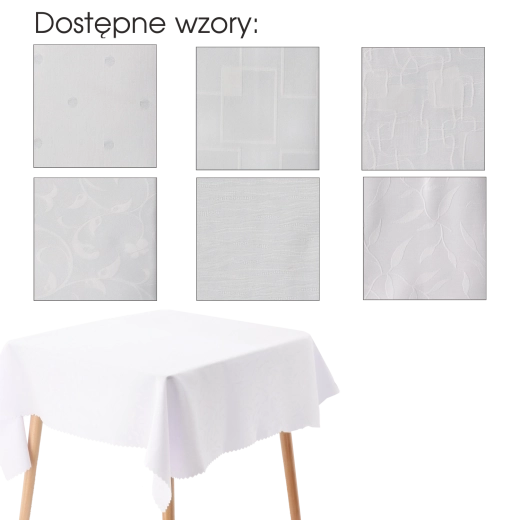 Nappe blanche déperlante 90 × 160 cm en polyester