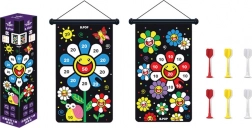 Magnetic Target, Double-Sided with Darts - Colorful Flower