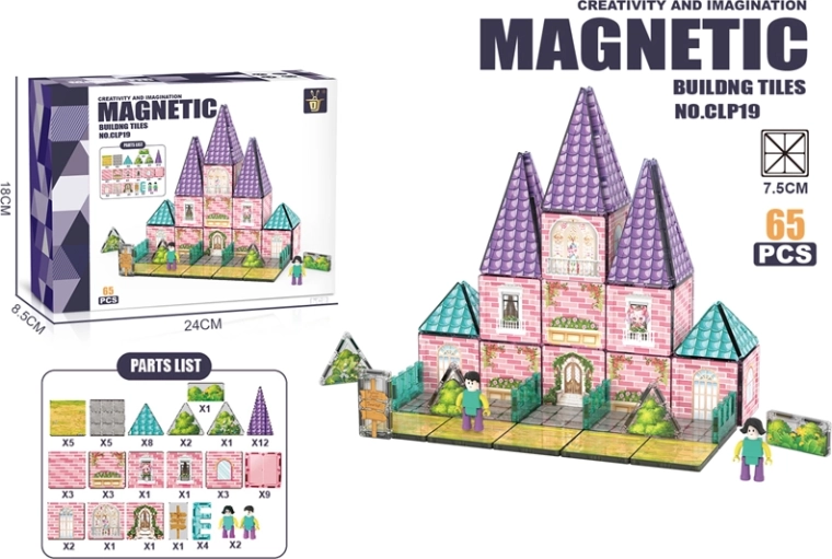Costruzioni magnetiche Castello 65 pezzi