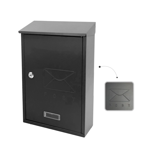 Cassetta postale Ibis antracite 37,8 × 25 × 10 cm