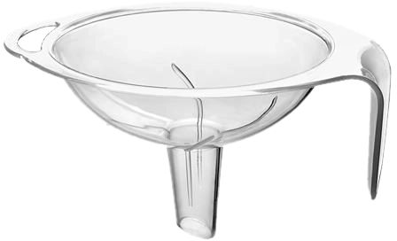 Medium BPA-free plastic funnel, transparent