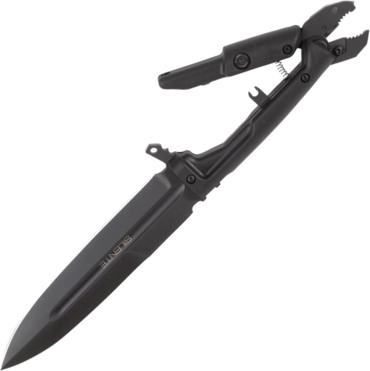 Couteau tactique Extrema Ratio Silente avec pinces, tout noir