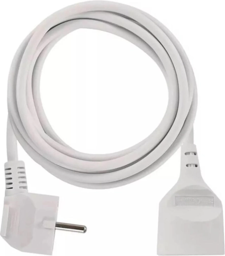 Prolunga elettrica 5 m con 1 presa, bianca