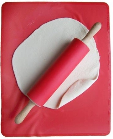 Mattarello per impasti con rivestimento in silicone, a due mani