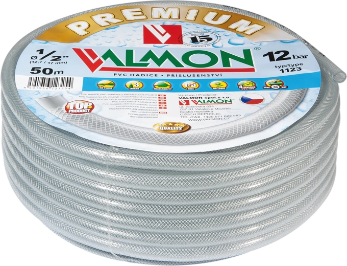 PVC Garden Hose 1" Transparent 25 m