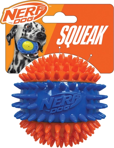 Nerf Dog pištajuća loptica s izbočinama 6,9 cm