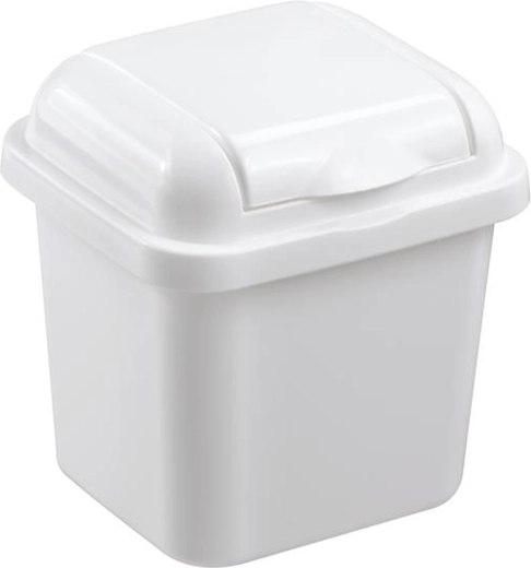 HEIDRUN Plastic Trash Can 1.5 L with Swing Self-Closing Lid