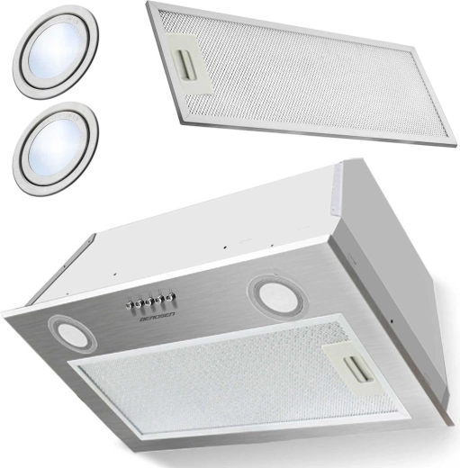 Built-in under-cabinet range hood 60 cm stainless steel