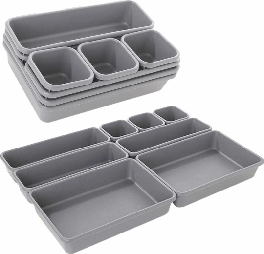 Ag641b modulær organizer 8 stk grå