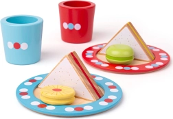 Set merenda da tè in legno a pois BIGJIGS TOYS