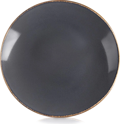 Orion Glaze shallow ceramic dinner plate, gray, 27 cm