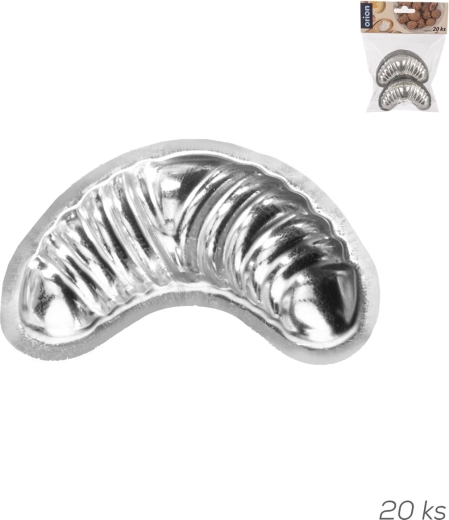 Moules à croissants en tôle étamée, grands, 20 pcs