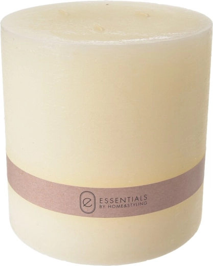 Candela decorativa bianca a blocco 14 × 14 × 14 cm (1410 g)