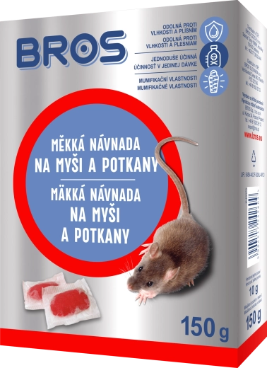 Bros appât mou pour souris et rats 150 g