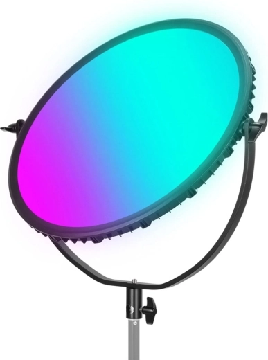 Panneau LED RGB rond Neewer GR18C à éclairage latéral