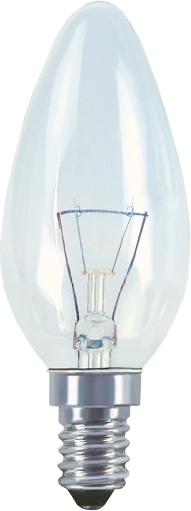 Lampadina a candela 240 V 40 W E14 trasparente TES-LAMP