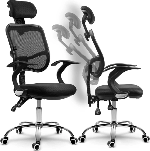 Sedia da ufficio in micro‑rete Sofotel Ryga nera