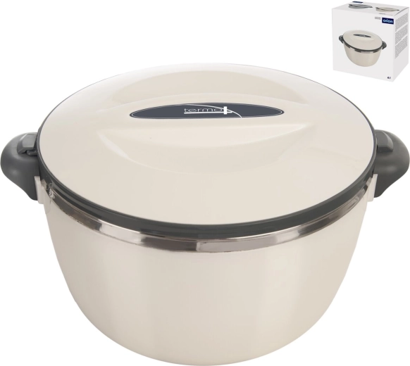 Thermoschüssel UH/Edelstahl TERMO 6 l weiß