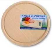 Okrogla bukova deska za rezanje 25 cm z utorom